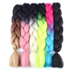 Jumbo Braid Hair Expression For Crochet Box Braiding Synthetic Hair Extensions Bulk Wholesale Pre Stretched Yaki Kanekalon Ombre Colored Ultra Braids