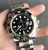 Water Resistant Watches Men's 904L Steel Automatic Cal.3186 N Factory Watch Real Wrapped 18k Gold Never Fade Ceramic Bezel Men Gmt 116713