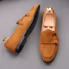 abiti da banchetto per feste di moda da uomo scarpe da monaco in pelle scamosciata di mucca slip-on scarpe pigre mocassini estivi traspiranti marroni neri zapatos