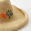 Wide Brim Hats Crochet Beach Straw Hat Women Summer Flowers Hand-woven Sunshade Fisherman Breathable Japan Korea Bucket HatWide