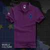 メンズポロシャツ欧州連合多様性 EU EUR シャツ男性半袖ブランドプリント国 2022 綿国家チーム 20メンズ男性