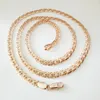 Kedjor Fashion Men Necklace Chain Trendy Rose 585 Gold Color Jewelry Link 48cm Long Giftchains