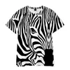 T-shirts animaux Leopard Zebra 3d Imprimé streetwear hommes femmes Fashion Tshirt surdimensionné pour enfants