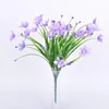 Dekorative Blumenkränze, künstliche Seidenblumen aus Kunststoff, Heimarrangement, 7 Gabeln, Frühlingsgras, Orchidee, Narzisse, Simulation einer Magnolienblume