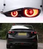 Mazda 3 Axela LED Taillight Assembly 2014-2019 동적 회전 신호 램프를위한 자동차 후면 달리기 브레이크 리버스 테일 라이트