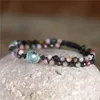 Bedelarmbanden toermalines kralen armband 4 mm natuurlijke stenen gevlochten handgemaakte instelbare macrame dames boho sieraden dropcharm