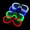 Party Masks Glödande blinkande LED -glasögon Lysande ljus Glödband Nig DHM5C