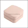 Jewelry Boxes Packaging Display Portable Small Box Women Travel Jewellery Organizer Pu Leather Mini Case Ring Otus0