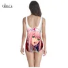 Anime querido no franxx zero dois impressão 3d onepiece swimsuit mulheres maiô sem mangas magro sexy menina 220617