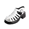 Sandals Woman Summer ZAR Women Retro Flat Shoes Patent Leather Gladiator Sandalias Rome Style Zapatos MujerSandals