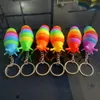 Party Favor Stress Reliever Toys Fidget Toys Children Adult Slug Puzzle Peristalsis Funny Caterpillar Anti Stress Squishy Keychain Toy GG020