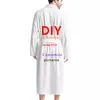 Custom Wearable Blanket Bathrobe Design Name Men Winter Cotton Home Girl Night Gown Thermal Pajamas Long Sleeve Dropship 220616