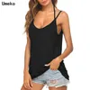 Umeko Débardeur Femmes D'été Casual Camisoles Femmes Tops T-shirt Spaghetti Strap Lâche Gilet Femme Camis Mode Casual Tops G220414