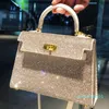 디자이너 품질 토트 여성 크리스탈 다이아몬드 핸드백 체인 어깨 가방 크로스 바디 금속 Soho Bag 디스코 가방