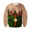 2020 Sweater de Natal Feio Papai Noel Papai Noel Impressão do suéter solto Homens homem Pullover de Natal Novamente