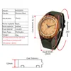 Wristwatches Mens Watches Retro Dark Green Leather Band Wooden Precise Scale Dial Clock Male Quartz Wristwatch Relojes Hombre
