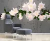 3d wallpapers mural pink flowers background wall living room bedroom sticker decoration Murals on the wallpaper rolls for walls papel de parede 3d home decor