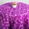 Bruiloftdecoraties 1,2 m diameter blush roze 3d rose bloemen tafelkleed voor feestdecoraties cake tafelkleed ronde