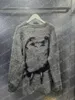 22ss Mens Women Designers Pullover Sweaters luxury Graffiti dog print Street long Sleeve black gray XS-L