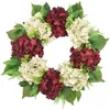 Decorative Flowers & Wreaths Front Door Garland 50cm Red White Summer Farmhouse Hello Handmade Grape F5a4Decorative