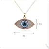 Hangende kettingen hangers sieraden eenvoudige kwade eye druy drusy ketting vrouwen hars handgemaakte clavicel ketens neckl dhbxz