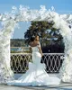 Luksusowe sukienki ślubne syreny Kwiki z udziałem gości ślubnych na ramionach