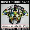 Впрыскивающие формы тел для BMW S 1000RR 1000 RR S1000RR 15 16 17 18 18 BodyWorks 3DH.4 S-1000RR S1000 RR 2015 2016 2017 2018 S1000-RR 2015-2018 OEM Fairing Kit Graffiti Green