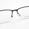 Solglasögon för kvinnor rektangel titanglasögon semi ramglasögon män modedesign