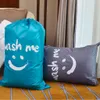 Smiley Laundry Bag Oxford Cloth Polyester Nylon Cloth Pocket Storage Bag