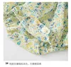 KOKI 2022 Baby Girls Clothes Blue Floral Cotton Print Ruffled Short Sleeve Summer Bodysuit Cute Lovely Tutine Newborn Romper G220510