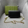 Mini borsetta in bambù Nuova borsa a catena Portafoglio con accessori intrecciati con due lettere G
