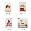 توصيل يومين !!! Stock Christmas Santa Sacks Canvas Cotton Bags Carge Organic Heavy Disprent Fags Personiped Festival Party Decoration SSR