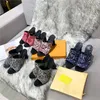 Luxurys Designers Sandals Woman Dress Shoes Top Quality High Heels Sheepskin Flip Flops Nappa Dream Square Toe Slippers With Box
