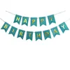 Buon compleanno lettera glitter carta striscione tirare bandiera festa dei bambini festa decorazione baby shower