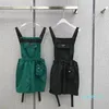 2022-Frauen-Riemen-Jumpsuit ROMPER Kleider Sommer Nylon Shorts Brust invertiertes Dreieckstasche Design Elastische Taillengurte Hosen hohe Qualität