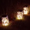 Strings Fairy Light String for Mason Jar Solar Wkładka Wkład Wodoodporne Wodoodporne Dekor Garden Decor Christmas Party Garlandled LED