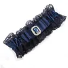 Bridal Garters Navy bridal leg band Lace garter handmade Garters Wedding Accessories