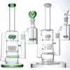 18mm Joint Femelle Bongs 2 Couleurs Arroseur Narguilés Inline Perc Huile Dab Rigs Champignon Croix Percolateur Tuyaux D'eau Grands 12 pouces D'épaisseur 5mm Bongs En Verre Avec Cendrier