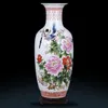 Vasos Jingdezhen Cerâmica Bambu da Sorte Piso de Estudo Vaso Grande Decoração Retrô Sala de Estar Armário de TV Arranjo de Flores ArtesanatoVasos