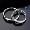 2022 Classic Personality Plated Silver Adjustable Couple Rings 1pair 2pcs Men Women Promise Engagement Finger Jewelry Valentine's Day Anniversary Gift Accessory