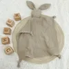 Haklappar och burpdukar mjuk bomull muslin baby haklapp fylld kanin docka nyfödd tillfredsställande handduk säkerhet filt baby sovande gosling7215653