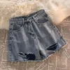Women's Shorts Womens Summer Design Sense Loose Denim Women's High Waist Ripped Tassel Fringe Pants Jean ShortsWomen's