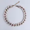 Chaînes FishSheep acrylique longue chaîne collier collier pour femmes Vintage rouge couleur gros colliers ras du cou 2022 mode bijoux chaînes