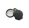 10x Microscoop Opvouwbare PU Materiaal Lees Mini-Vergrootglas Draagbare Sieraden Loupe Vergrootglas Lens Pocket Magnifier SN4876