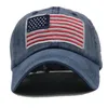 Unisex Washed Cotton Vintage Cap American Flag Embroidery Baseball Cap Men And Women Outdoor Sports USA Hats