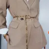 سلاسل النساء مصممي الأزياء حزام رابط سلسلة الخصر الفاخرة النسائية سبيكة ذهبية الإكسسوارات حزام حزام أحزمة D22052606CY