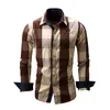 Mannen 100% Katoen Plaid Shirt Lange Mouw Slanke Fit Jurk S Casual Mode Zakelijke Sociaal Plus Size M-3XL 099 220330