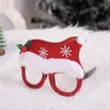 Décorations de Noël Cadeau de fête Lunettes de dessin animé mignon Cadre Lunettes scintillantes sans lentille pour enfants adultes Décoration de Noël CosplayNoël