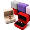 Biżuteria opakowanie prezentów aksamitne pierścień pierścień podwójny pierścionek wyświetlacz etui organizator organizator na wesele zaręczynowe