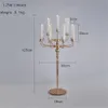 Candelabri 15 teste 155 cm di altezza Matrimonio fai da te grand evnet Centrotavola Candelabro di lusso Portacandele in metallo dorato per la decorazione domestica